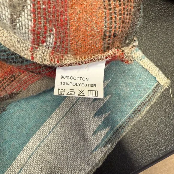 Southwestern Style Button-Up Jacket Shacket Oversized Women’s size Large - Picture 9 of 10